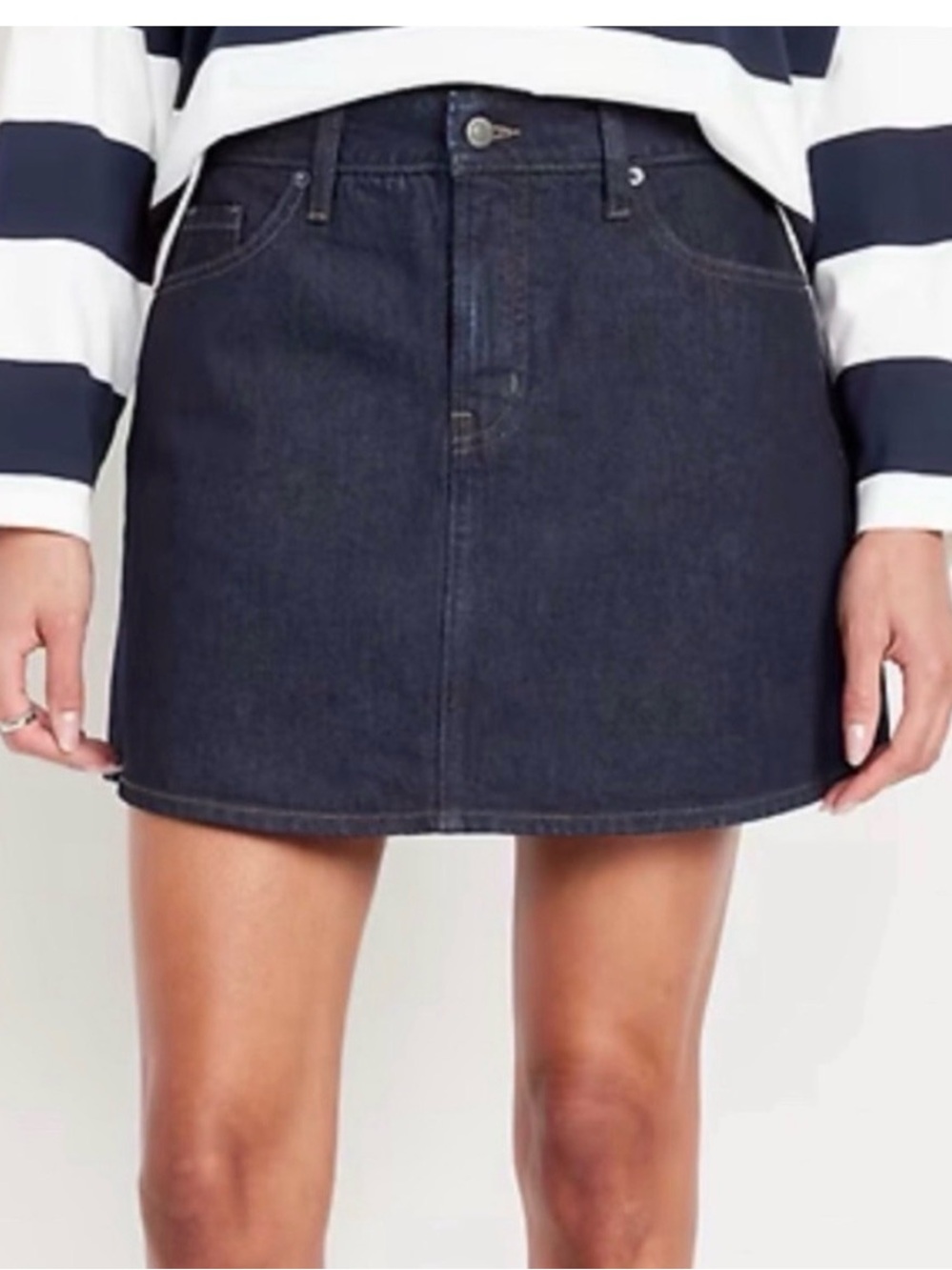 Old Navy Dark Indigo Denim a-lineMini Skirt 18